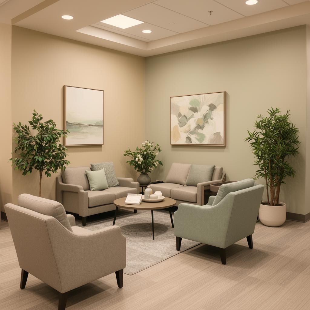 Calming reception space at our clinic
